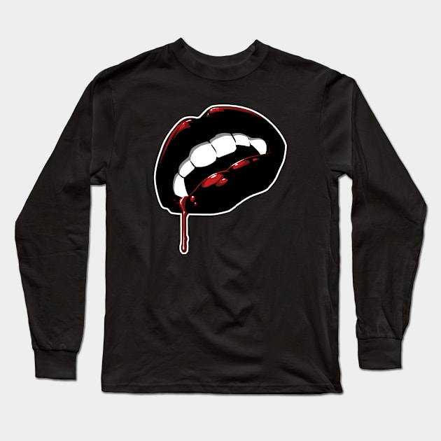 Vampire Bite Long Sleeve T-Shirt by mrpsycho